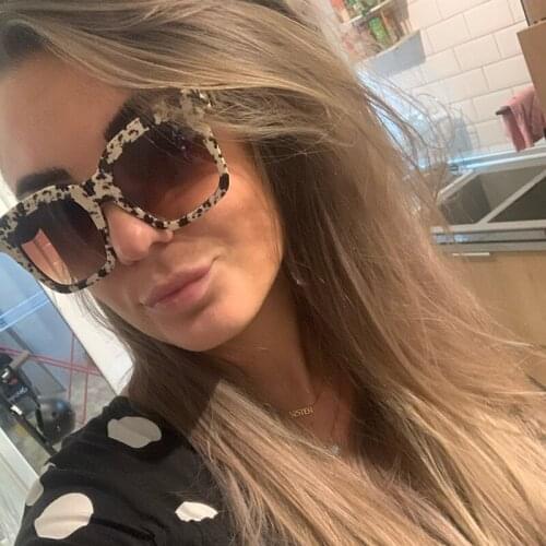 2021 New Square Sunglasses Women Brand Designer Big Frame Gradient Vintage Sun Glasses For Men Oculos De Sol Feminino UV400