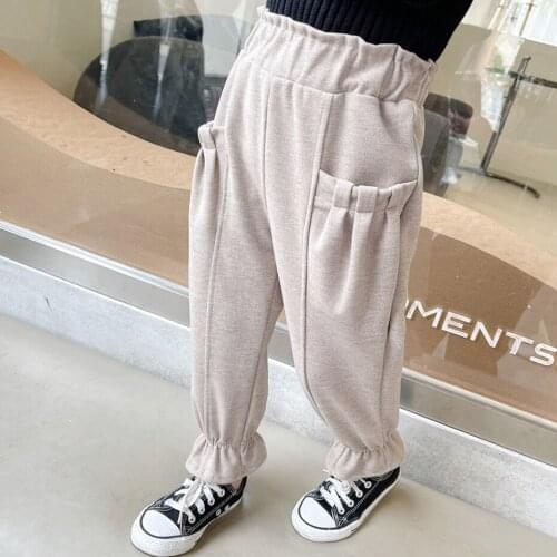 Girls Sport Pants Solid Color Childrens Pants For Girls Casual Pants Kids Spring Autumn Girl Clothes