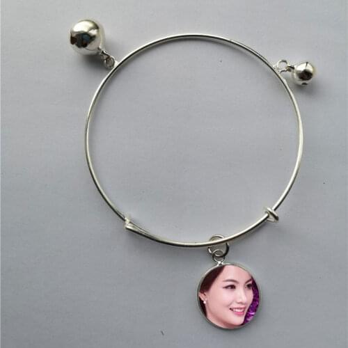 Sublimation blank small bell charm bracelets hot transfer printing bracelet diy consumables New arrvial 20pcs/lot