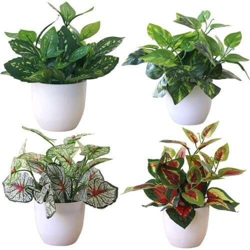 Fresh Artificial Foliage Plant Pot Bonsai Party Mall Home Desktop Office Decor