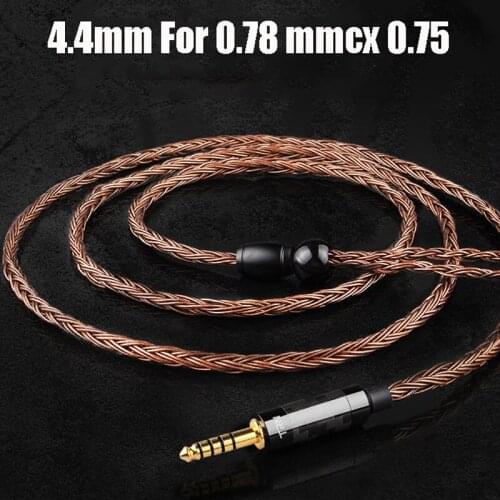 TRN16 Core Verzilverd 4.4mm Gebalanceerde Kabel Tot 0.75 0.78 2pin/mmcx Connector hifi Upgrade Kabel Voor TRN V80/KZ/TFZ