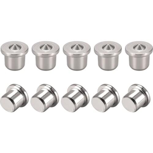 Uxcell 12mm Drill Center for Dowel and Tenon, Chrome Plated Steel, Woodworking Doweling Centering Tool 10Pcs