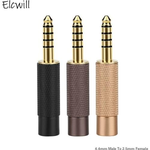 High Quality Metal Jack 4.4mm Male To 2.5mm Female Gold Plating Plug 5 Poles Audio Plug Adapter AUX Headphone Balance Connector
