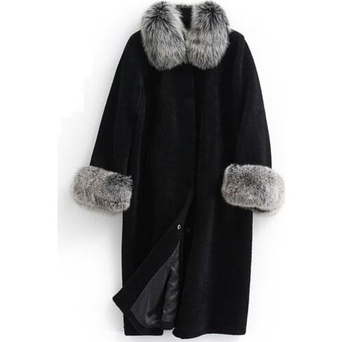 Womens Winter Fur Jacket New Female Fox Fur Loose Plus Size Mink Mink Velvet Coat Whole Mink Long Coat Imitation Fur Coats A297