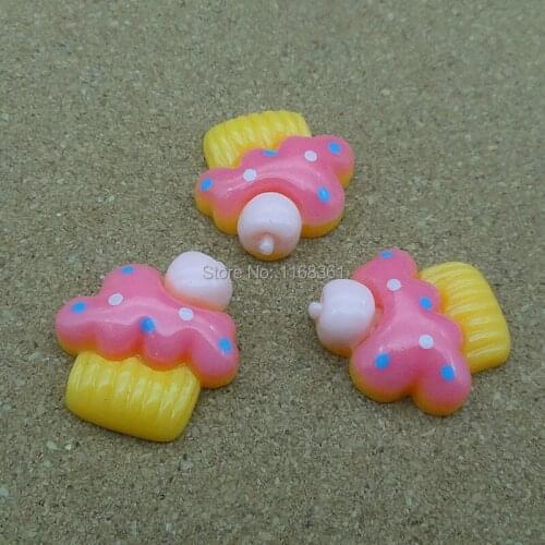 1pcs/lot resin flat back yellow apple cake 22mm Cabochons Hair Bow Center Card Frame Making Craft DIY B011-4