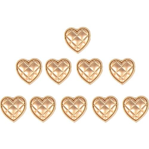 10Pcs Handcraft for Needlework Buttons Heart Hand-sewn Shirt Accessories