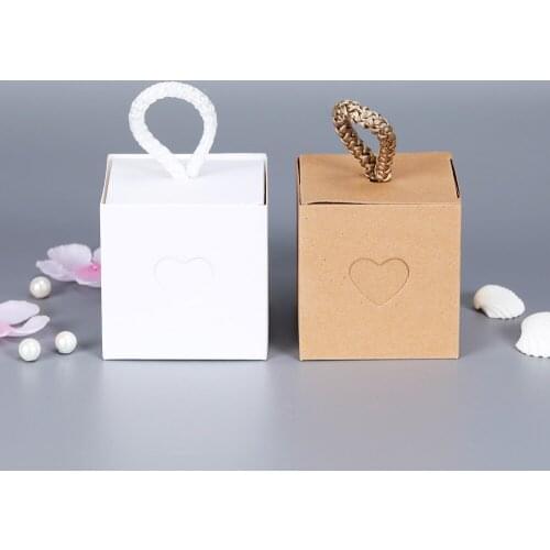 10pcs/lot High-quality Laser Cut Heart-to-heart Gift Bags Candy Boxes Wedding favors Portable Gift Box Party Favor Decoration