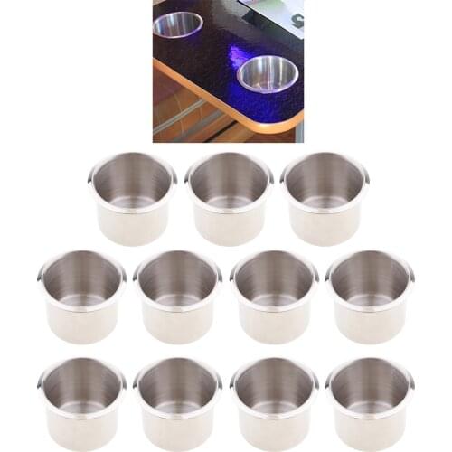 11x Stainless Steel Cup Drink Bottle Drink Holder for Marine Boat RV Camper