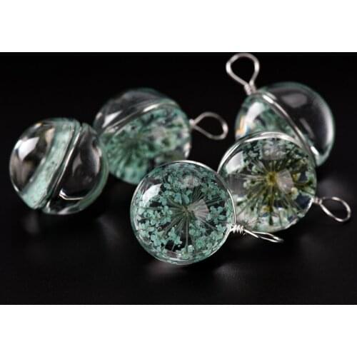 18# Iron Wire Glass Ball And Flowers string Not Crystal For DIY Earrings Bracelet Necklace Jewelry Making Beads #IZ323