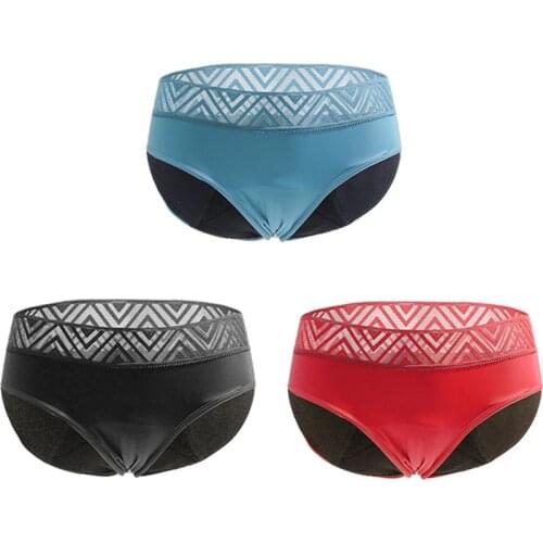 3PACK Menstrual Panties For Women Leakproof Period Pants Sexy Hollow Out Underwear Four Layers Physiological Underpants Dropship