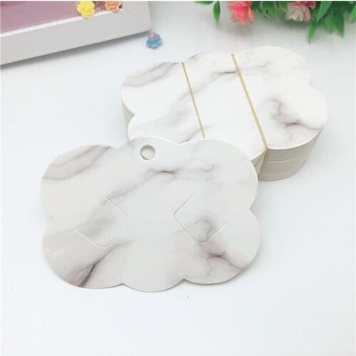 300Pcs Marble Paper Women Jewelry Hair Accessory Hairpin Packing Cards Hair Clip Displays Card 6.5x9cm