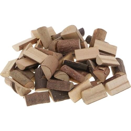 50x Half Cut Wood Log Slices Blocks for DIY Crafts Wedding Party Decoration