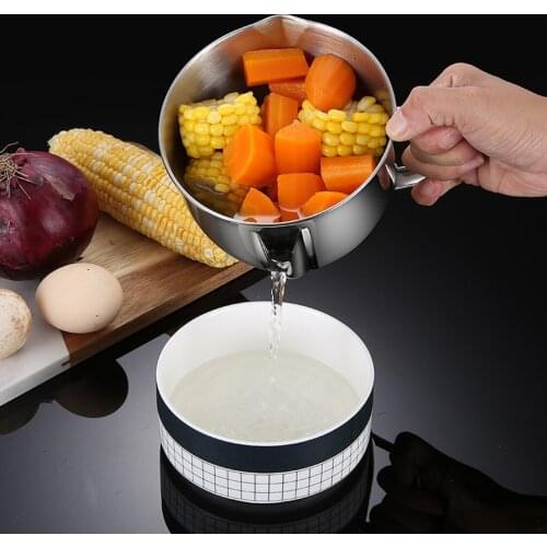 960ml Gravy Oil Fat Separator Oil Soup Cooking Strainer Stainless Steel Multi-use Grease Filter