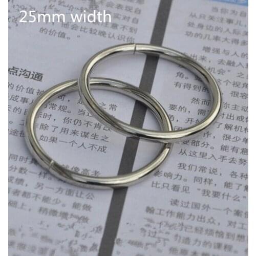 Free Shipping 20pcs 25mm Silver Metal Rounded type Ring Diy Buckle hardware accessories for bags and Handbag Fastener