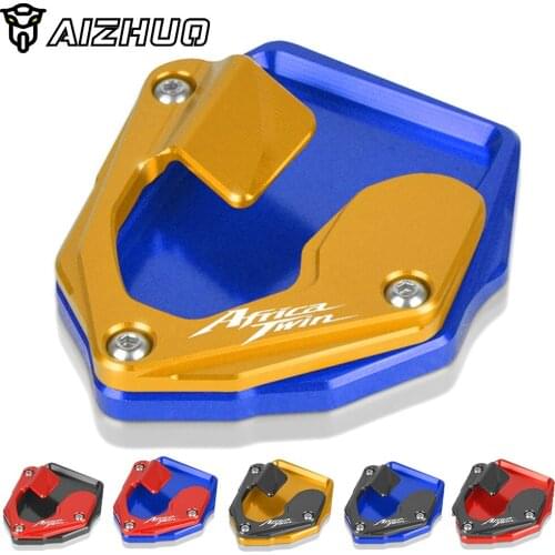 Motorcycle CNC CRF 1000 L Side Stands FOR HONDA CRF1000L Africa Twin Extension Support Plate Enlarge 2015 2016 2017 2018 2019