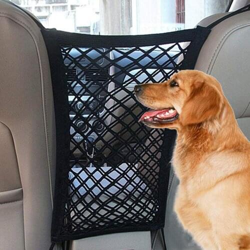 Dog seat cover car protection net safety storage bag Pet Mesh Travel Isolation Back Seat Safety Barrier perro puppy accessories