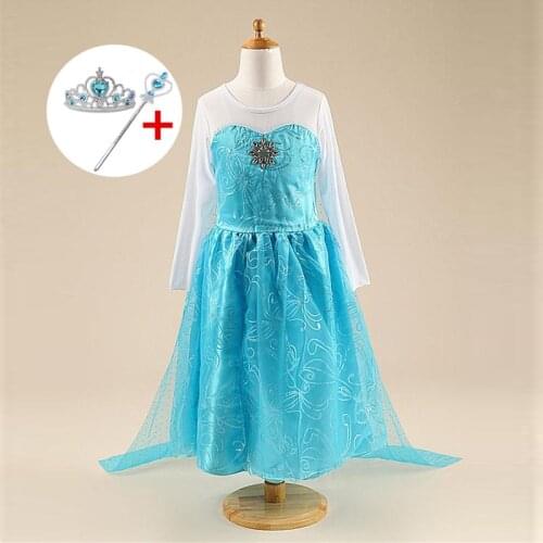 Children Halloween Costume for Kids Girls Pumpkin Elsa Dress Printed Party Gown Prom Cosplay Costume Princess Christmas Dress