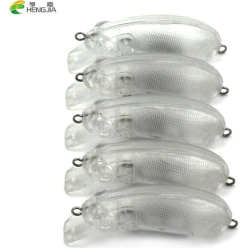 HENGJIA 20PCS 8.8g 6cm Unpainted Lures Crankbait Iscas Artificiais ABS Plastic Hard Lures Topwater Fishing Lures Blank Crank