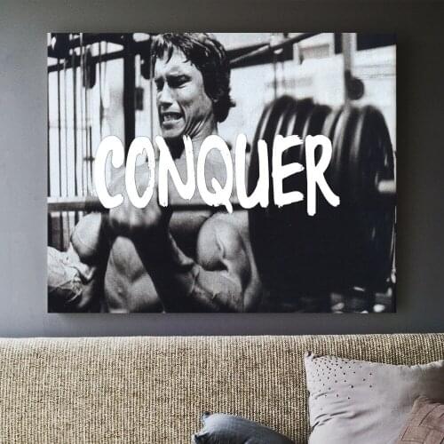 Arnold Schwarzenegger Conquer Poster And Print Canvas Art Painting Wall Pictures For Living Room Decoration Home Decor No Framed
