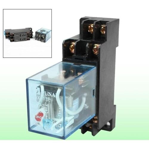 JQX-13F 110VAC Coil DPDT 8 Pins Electromagnetic Power Relay W DYF08A Socket