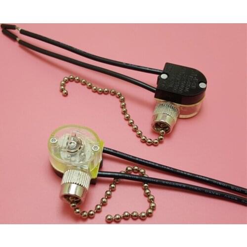 JX42B 250V DIY Wall Light Pull Chain Cord Controller Switch for Showroom Home Universal Ceiling Fan Lamp Replacement Parts
