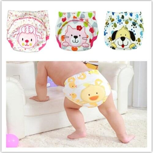 5pc/sets Baby Waterproof Reusable cotton Diapers/Children Cloth Diaper/Reusable Nappies/Training Pants/Diaper Cover Washable