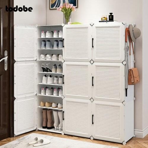 Simple Shoe Cabinet Modular Dustproof Multi-layer Home indoor Storage Shelf Dorm Organizer Assembled Large Capacity Shoe Rack