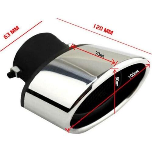 Trim Modified Exhaust Muffler Tip Car Tail Pipe Stainless Steel TailPipe Chrome For Ford Focus Chevrolet Cruze Aveo Kia 5 Mazda6
