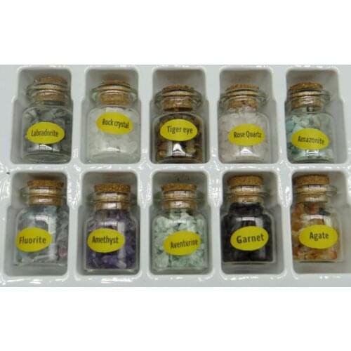 Natuursteen Turquoises Quartz Crystal specimen 10 kleuren Glas bottelen Het pendant for diy Jewelry Making geen gat Accessories