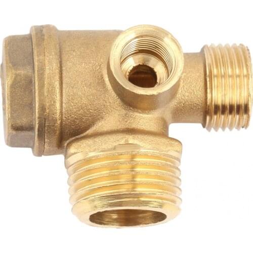 Brass 1/8" 3/8" 1/2" M/F Thread Air Compressor Fittings Male Thread Check Valve 1/8"Female x 3/8"Male x 1/2"Male