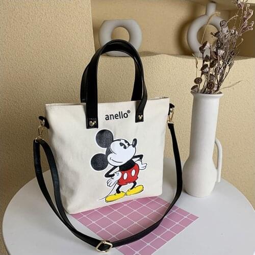 Genuine Disney Womens Bag Mickey Mouse Cartoons Shoulder Bag IPhone Coin Purse Fashion Female Shopping Messenger Bag Gifts