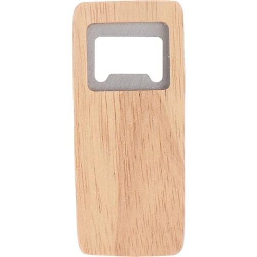 Bottle Opener Simple Jar Bottle Wrench Wood Square-shaped Can Opener Kitchenware