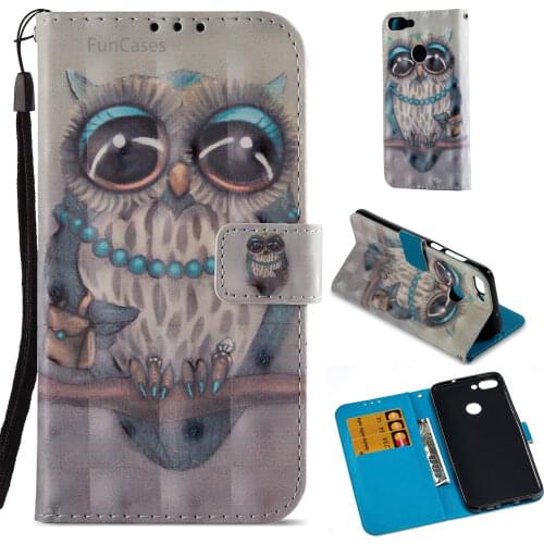 Painted Dreamcatcher Flip Phone Case sFor Coverage Huawei Enjoy 7S Bracket Case Cover Patterned Phone Case Huawei Ascend P Smart