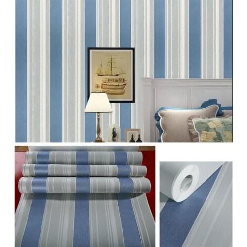 Modern Vertical Stripes Wallpaper 3d Kids Rooms Decor Pink Blue Wallpapers Roll Home Decoration Mural Striped Wall Papers EZ129