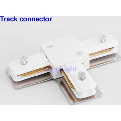 "T" shape rail connector, LED track light rail connectors, Two-wires fixture