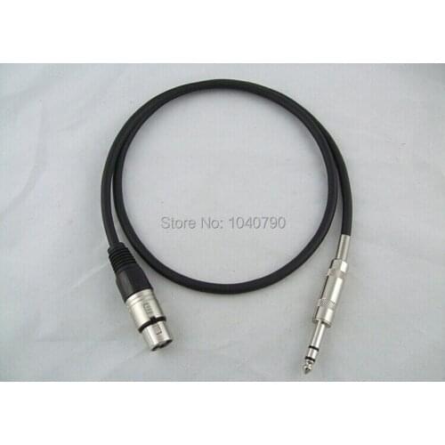 Free Shipping 6.3/6.5/6.35 three coreturned to the mother double track line/sound card the mic/condenser microphone line 1 m