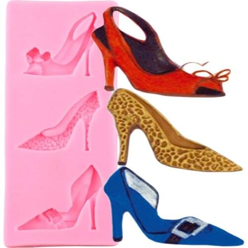 High Heels Resin Silicone Mold Fondant Cake Decorating Tools Cupcake Topper Chocolate Gumpaste Moulds Polymer Clay Candy Molds