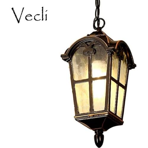 Outdoor waterproof LED chandelier Outdoor indoor European retro corridor aisle balcony garden hall room creative garden chandeli