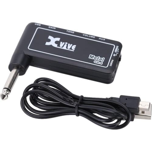Xvive GA4 Metal Mini Portable Rechargeable Electric Guitar Plug Headphone Amp Amplifier guitar accessories