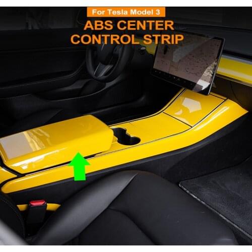 For Tesla Model 3 Center Console Armrest Box Protective Cover ABS Carbon Fiber Car Styling Accessories 2020 Protective Film