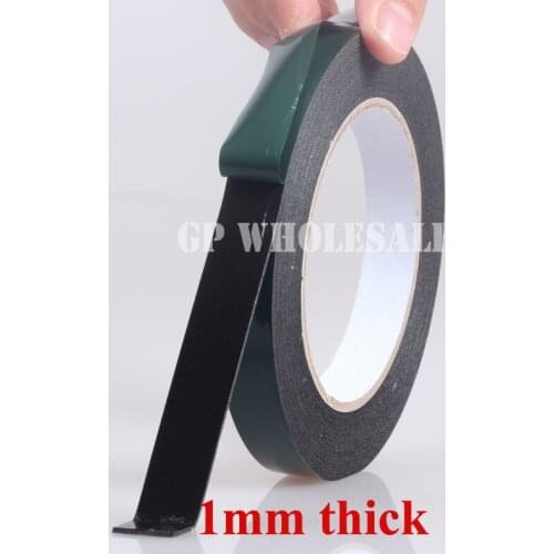 1mm thick) 7mm*5M, Black Cellphone Dust Proof Sponge Foam Tape Double Sided Adhesive, for Phone Anti Dust Repair, Sealing