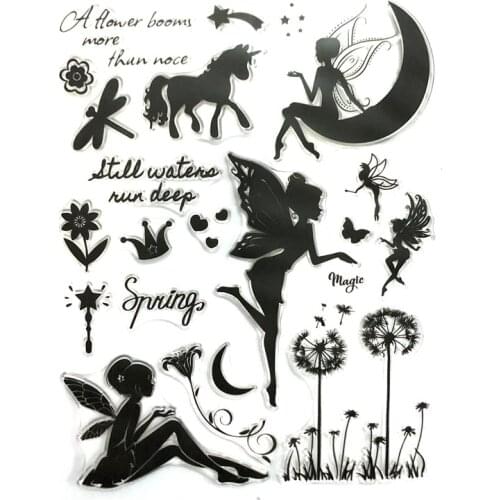 2021 Clear Stamp Of Elf Butterfly Cat Rabbit Mouse Duck Castle Mermaid Handcrafts Scrapbooking DIY Soft Cling Seal Ink Stencil