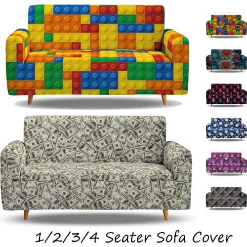 BailiPromise 3D Beautiful scenery Sofa cover Elastic stretching for Living Room Couch Cover Armchair Cover 1/2/3/4 Seater A1