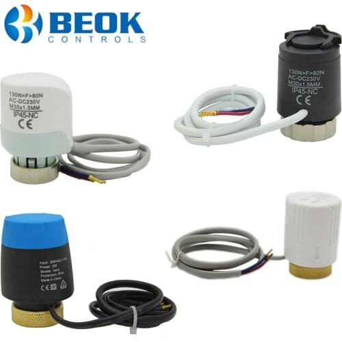 Beok M30*1.5 230V Normally Closed Thermal Electric Actuator for Manifold Floor Underflooring Heating NC Servo Valve System 220V