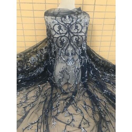 Free Shipping fabric SYJ-59881 Good Selling African Tulle Lace Fabric Newest French Nigerian Lac