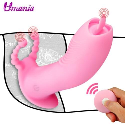 Safe Silicone Dildos Vibrator Realistic Tongue Licking Vibration G Spot Stimulator Sex Toys for Women Erotica and Sex Toys