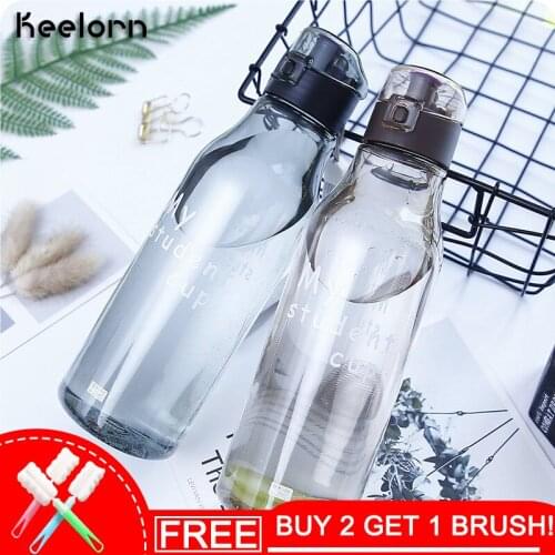 Keelorn High Quality Plastic Water Bottle Brief Creative Plastic Kettle Sports Portable Fitness Resistance to Falling Bottle