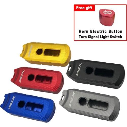 SEMSPEED For Honda PCX125 PCX150 2016-2019 2020 3D Remote Control Keychain Key Case Cover ON-OFF Switch Turn Signal Light Button