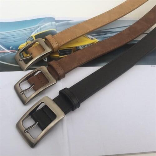 Child formal dress boys teenage belt hot designer kids PU leather fashion elastic belt buckle black Leisure strap Casual Belt
