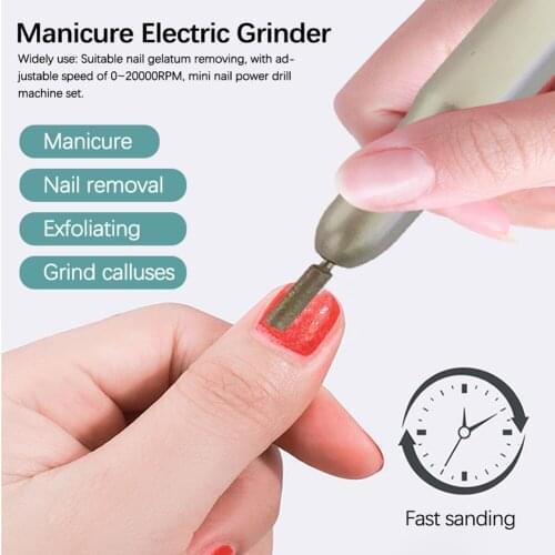 USB Power Supplys Electric Grinder Drill Tool Nail Gelatum Removing Drill Manicure Machine Speed Adjustable Grinding Rotary Tool
